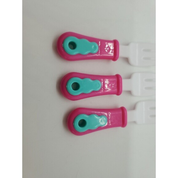 Pretend Play Fork Set Pink Teal Handle Replacement Part Tea Party Unbranded - Picture 3 of 6